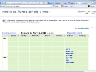 Horario por dia