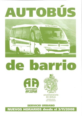 Horarios autobús de barrio de berja