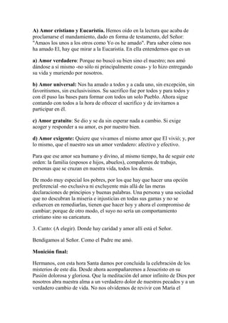 Hora santa delante del santísimo