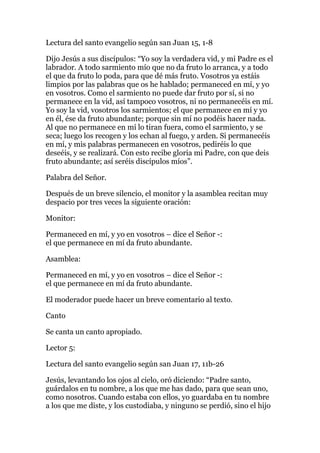 Hora santa delante del santísimo