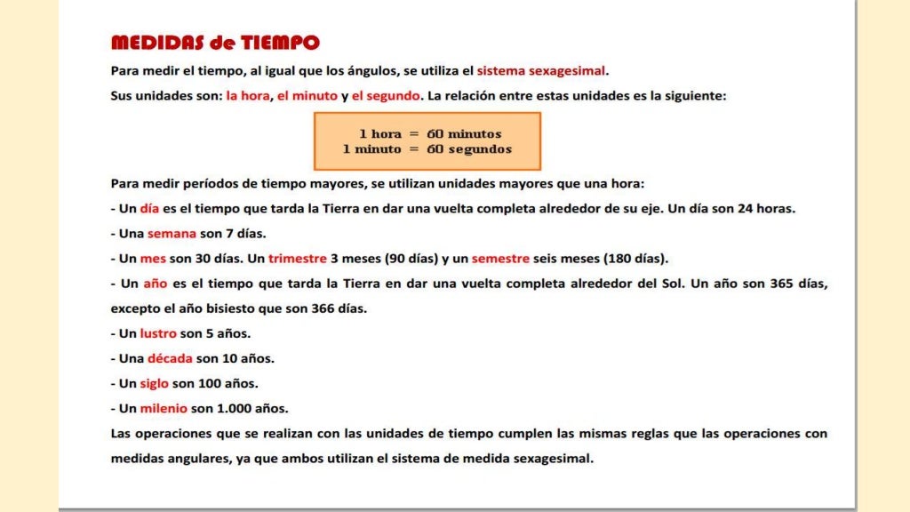 Horas, minutos y segundos