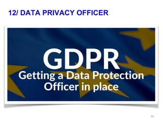 12/ DATA PRIVACY OFFICER
60
 