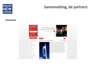 Samenvatting, de partners
Continuum
 