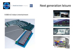 Next generation leisure
9.000 m2 indoor entertainment
 
