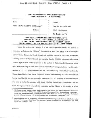 Case 16-10287-CSS Doc 1273 Filed 07/11/16 Page 1 of 4