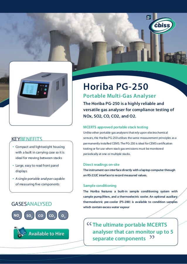 Horiba pg250 datasheet