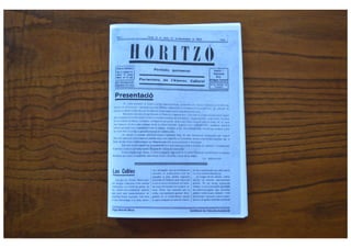 Treball de Recerca sobre la revista Horitzó de Cassà de la Selva (2009)