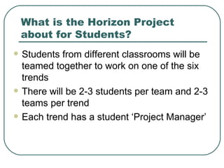 Horizon Project Introduction for Teachers | PPT