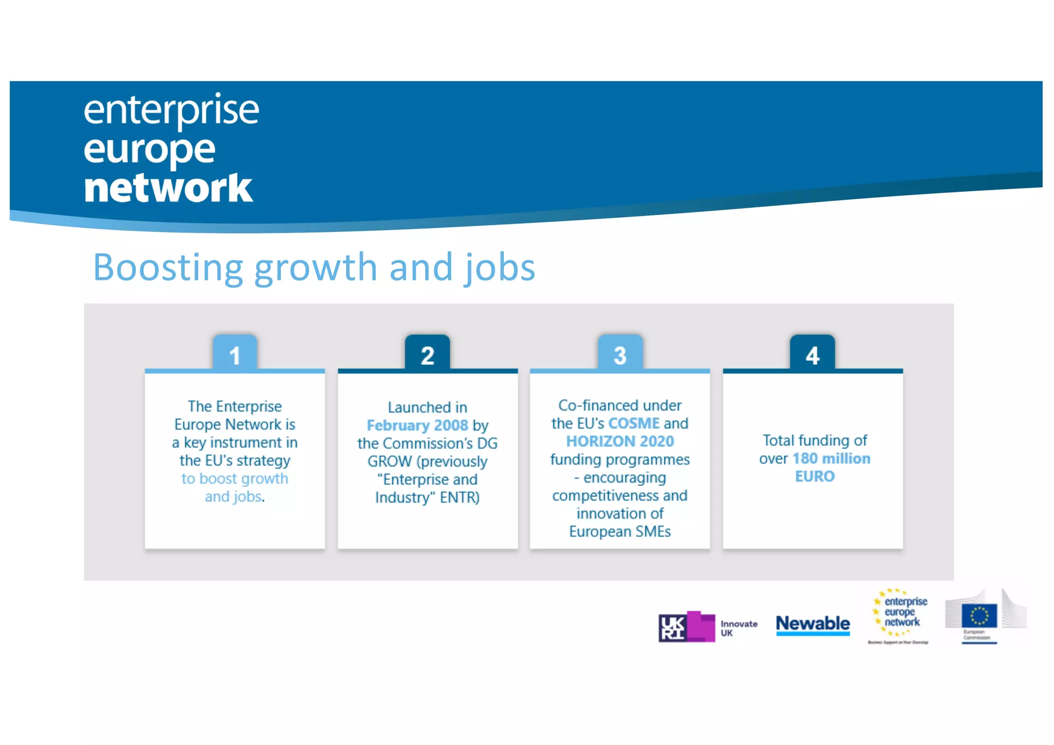 Boosting growth and jobs
 