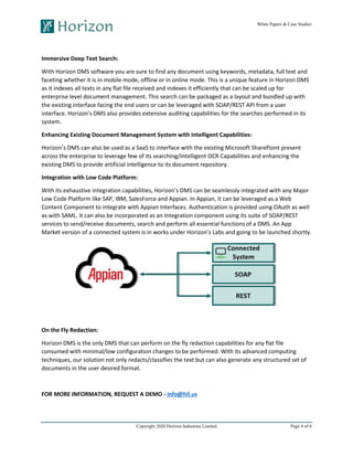 Horizon DMS White Paper | PDF