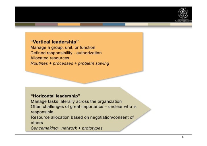 Horizontal Leadership Managing Change And Complexity