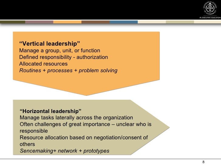 Horizontal Leadership Managing Change And Complexity Eng 2009