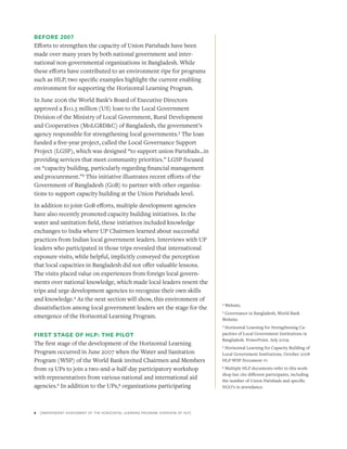 Horizontal Learning Examples World Bank - Horizontal Learning Program - Bangladesh | PDF