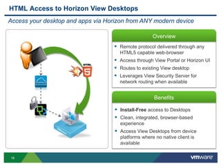 Overview Horizon Horizon view technical deep dive | PPTX