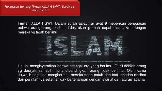 Hormat Dan Patuh Kepada Orangtua