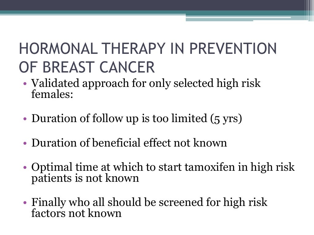 Hormonal therapy in breast cancer