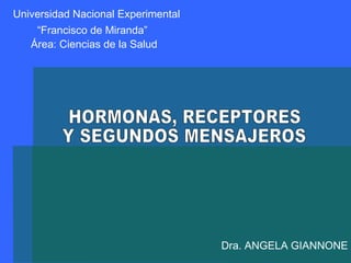Universidad Nacional Experimental
“Francisco de Miranda”
Área: Ciencias de la Salud
Dra. ANGELA GIANNONE
 