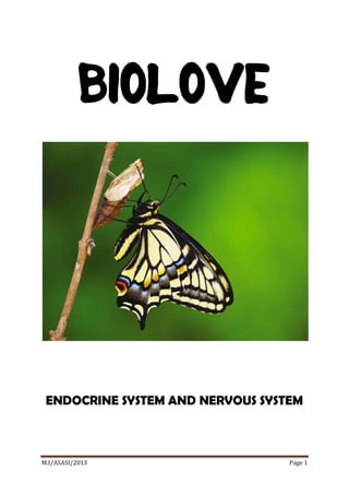 BIOLOVE




 ENDOCRINE SYSTEM AND NERVOUS SYSTEM



M.I/ASASI/2013                    Page 1
 
