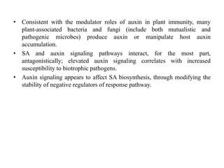 Hormone crosstalk in plant disease and defense | PPTX