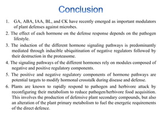 Hormone crosstalk in plant disease and defense | PPTX