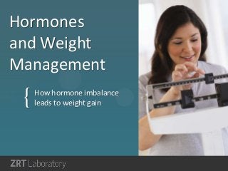 Hormones
and Weight
Management

{

How hormone imbalance
leads to weight gain

 