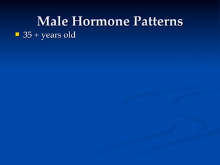 Male Hormone Patterns
   35 + years old
 
   
   
   
   
 