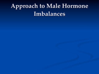 Approach to Male Hormone
       Imbalances
 