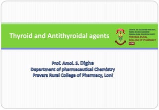 Thyroid and Antithyroidal agents
 