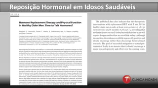 Reposição Hormonal em Idosos Saudáveis
 