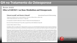 GH no Tratamento da Osteoporose
 