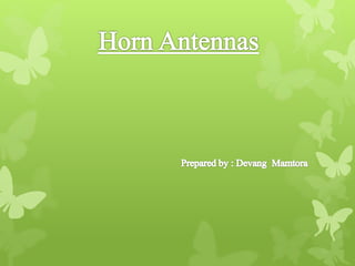 Horn antennas