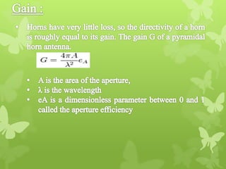 Horn antennas