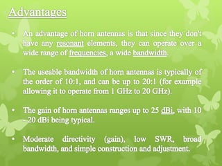 Horn antennas