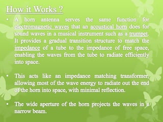 Horn antennas