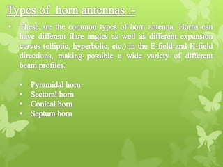 Horn antennas