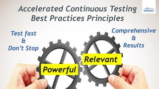 6Spirent Communications
Accelerated Continuous Testing
Best Practices Principles
Comprehensive
&
Results
Test fast
&
Don’t Stop
Powerful
Relevant
 