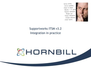 Supportworks ITSM v3.2
 Integration in practice
 