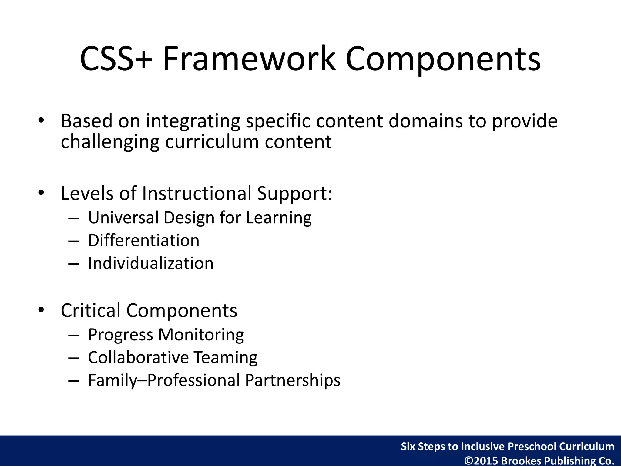 A Focus on the Six Steps to Inclusive Preschool Curriculum | PPTX