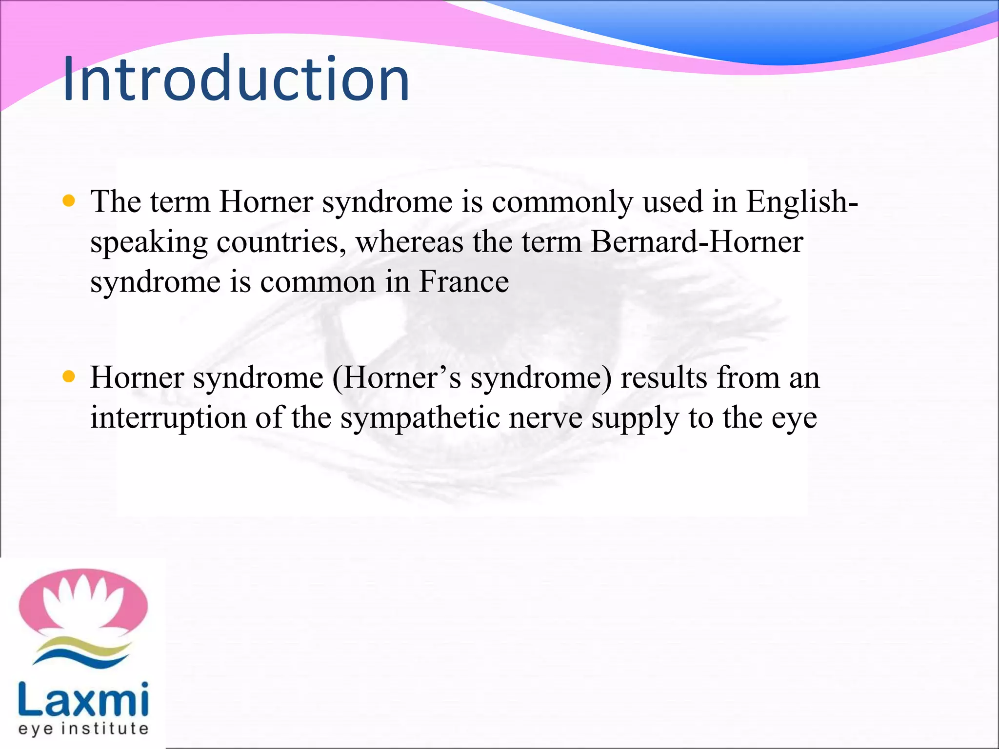 Horners syndrome | PPTX