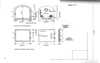 - -
ESPESOR DE 4 cm
PUERTA DE FUNDICIÓN GRIS
13L 45 13L11 1
MARCO
1 481
PUERTA
.G
CHAPA 114"
. 51 t
PUERTA
-
Dibujo no11
PUERTA DE HIERRO DOBLE CHAPA
 