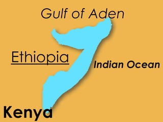 Gulf of Aden
Indian Ocean
Ethiopia
Kenya
 