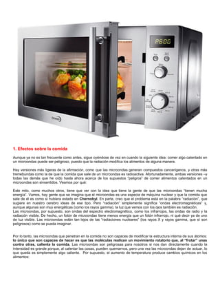 Horno Microondas (verdades y mentiras)