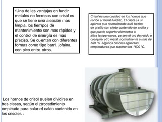 Horno De Crisol Para Fundir Aluminio Tipo Fijo