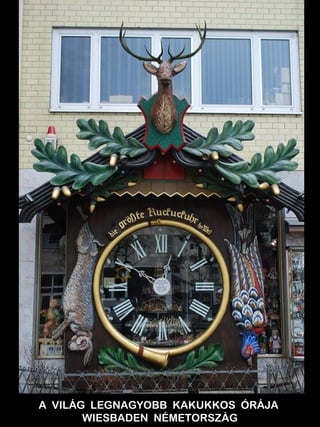 A VILÁG LEGNAGYOBB KAKUKKOS ÓRÁJA 
WIESBADEN NÉMETORSZÁG 
 
