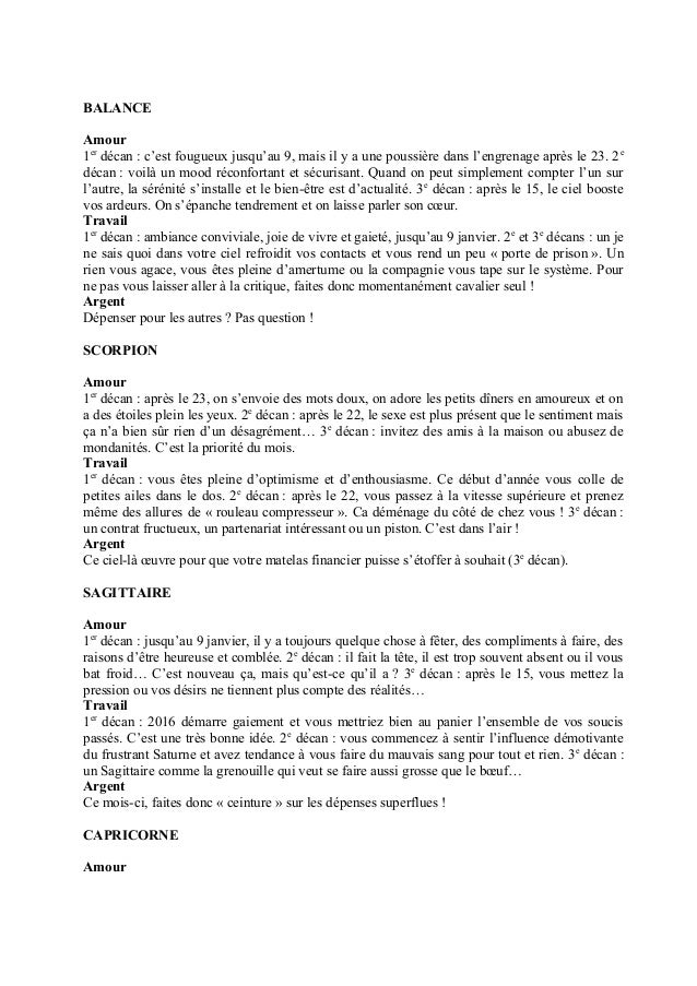 Horoscope Janvier 16 Jdf