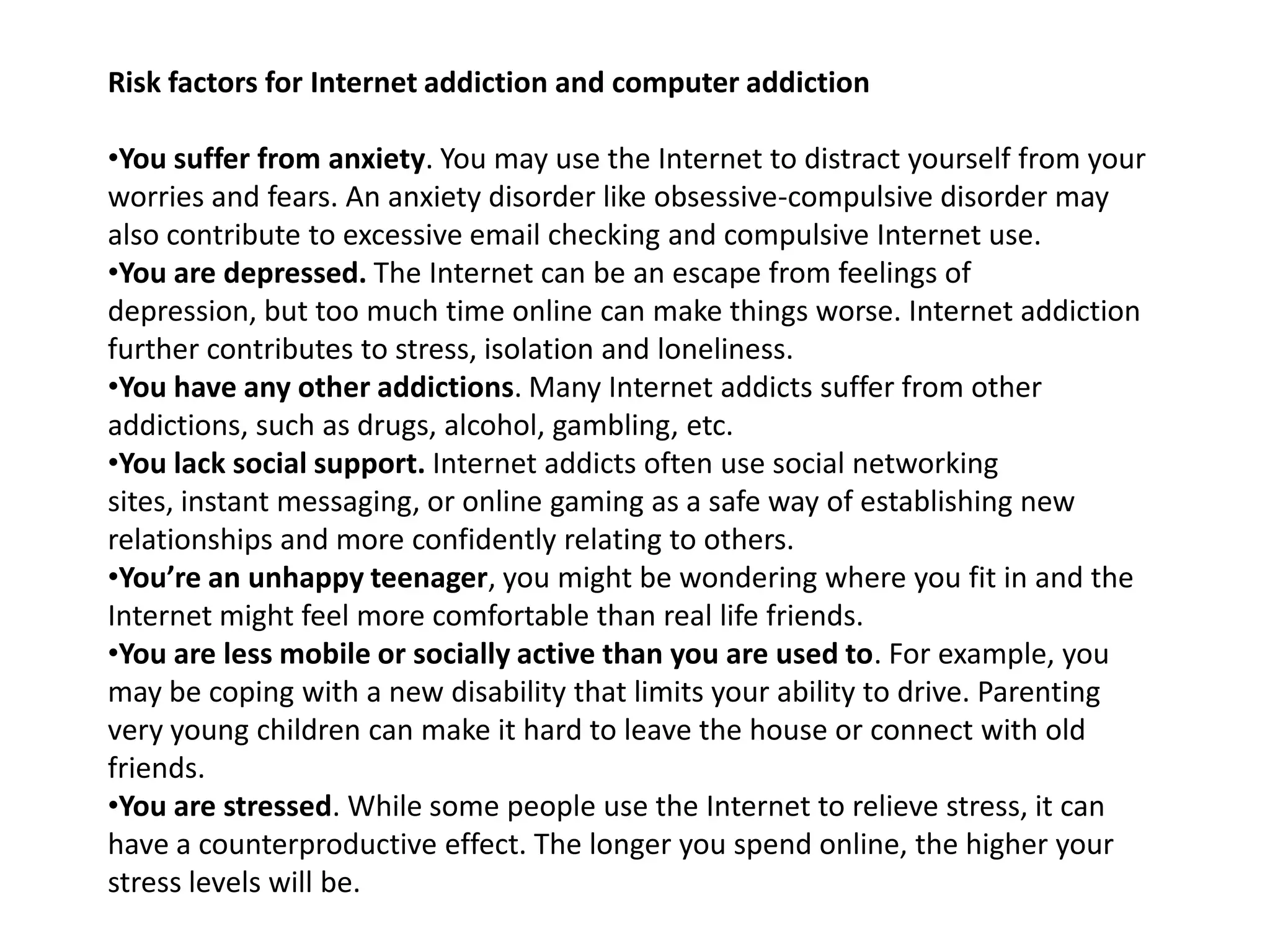 Feeling empty when not at the computer 