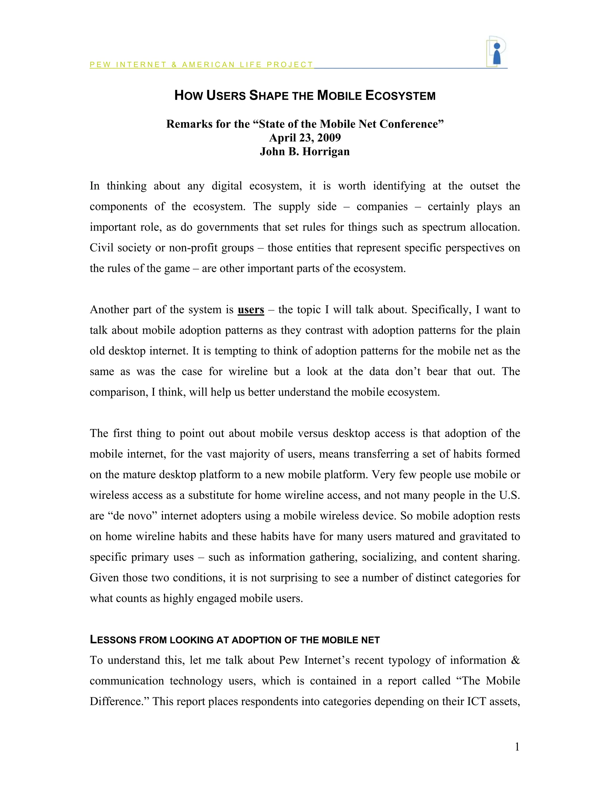 How Users Shape the Mobile Ecosystem