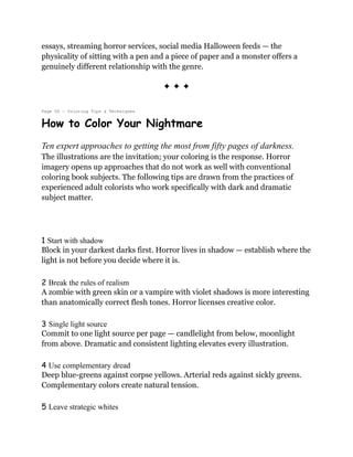 Scary Horror Coloring Book Adults 50 Creepy | PDF