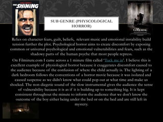 Horror conventions | PPT
