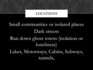 Horror conventions | PPT